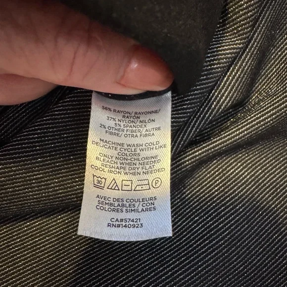 ANN TAYLOR LOFT  Black pants w/SUBTLE SPARKLE    XXL/PETITE     #A - Picture 4 of 6